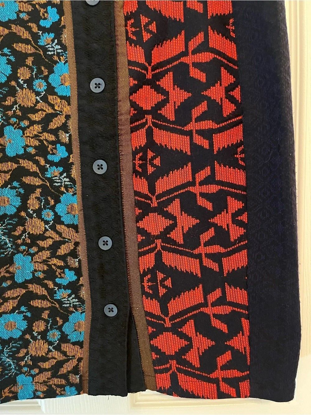 Dolan Left Coast Collection Boho Patchwork Button Front Skirt – XS - Picture 6 of 7